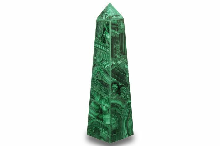 Tall, Polished Malachite Obelisk - DR Congo #266059